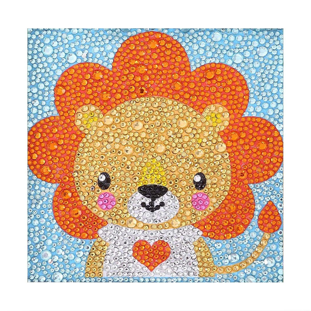 Crystal Rhinestone Full Diamond Painting - Cartoon lion - Hibah-Diamond?painting art studio