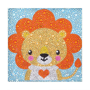 Crystal Rhinestone Full Diamond Painting - Cartoon lion - Hibah-Diamond?painting art studio