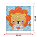 Crystal Rhinestone Full Diamond Painting - Cartoon lion - Hibah-Diamond?painting art studio
