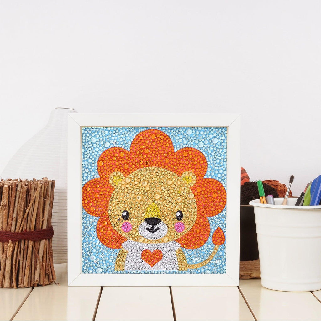 Crystal Rhinestone Full Diamond Painting - Cartoon lion - Hibah-Diamond?painting art studio
