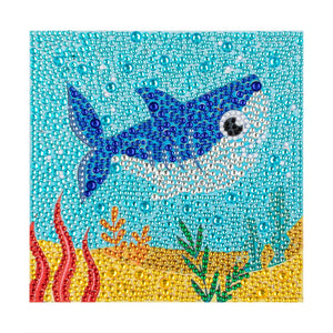 Crystal Rhinestone Full Diamond Painting-Cartoon little shark - Hibah-Diamond?painting art studio