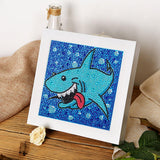 Crystal Rhinestone Full Diamond Painting-Cartoon little shark - Hibah-Diamond?painting art studio