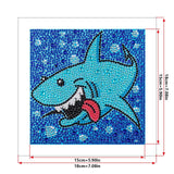 Crystal Rhinestone Full Diamond Painting-Cartoon little shark - Hibah-Diamond?painting art studio
