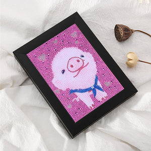 Crystal Rhinestone Full Diamond Painting - Cartoon pig - Hibah-Diamond?painting art studio