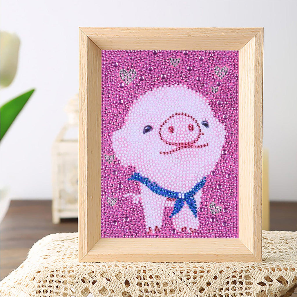 Crystal Rhinestone Full Diamond Painting - Cartoon pig - Hibah-Diamond?painting art studio