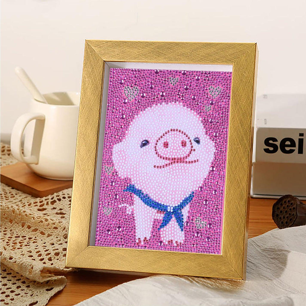Crystal Rhinestone Full Diamond Painting - Cartoon pig - Hibah-Diamond?painting art studio