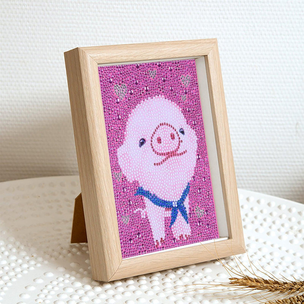 Crystal Rhinestone Full Diamond Painting - Cartoon pig - Hibah-Diamond?painting art studio