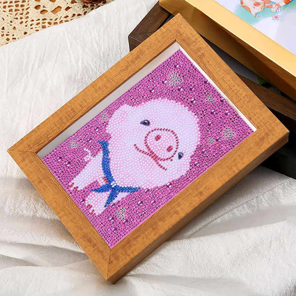 Crystal Rhinestone Full Diamond Painting - Cartoon pig - Hibah-Diamond?painting art studio