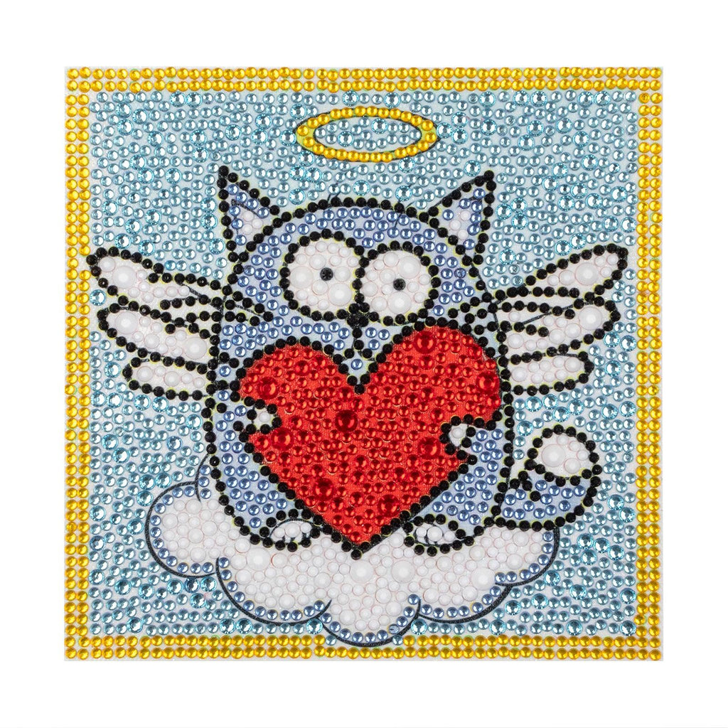 Crystal Rhinestone Full Diamond Painting- Cat Angel - Hibah-Diamond?painting art studio