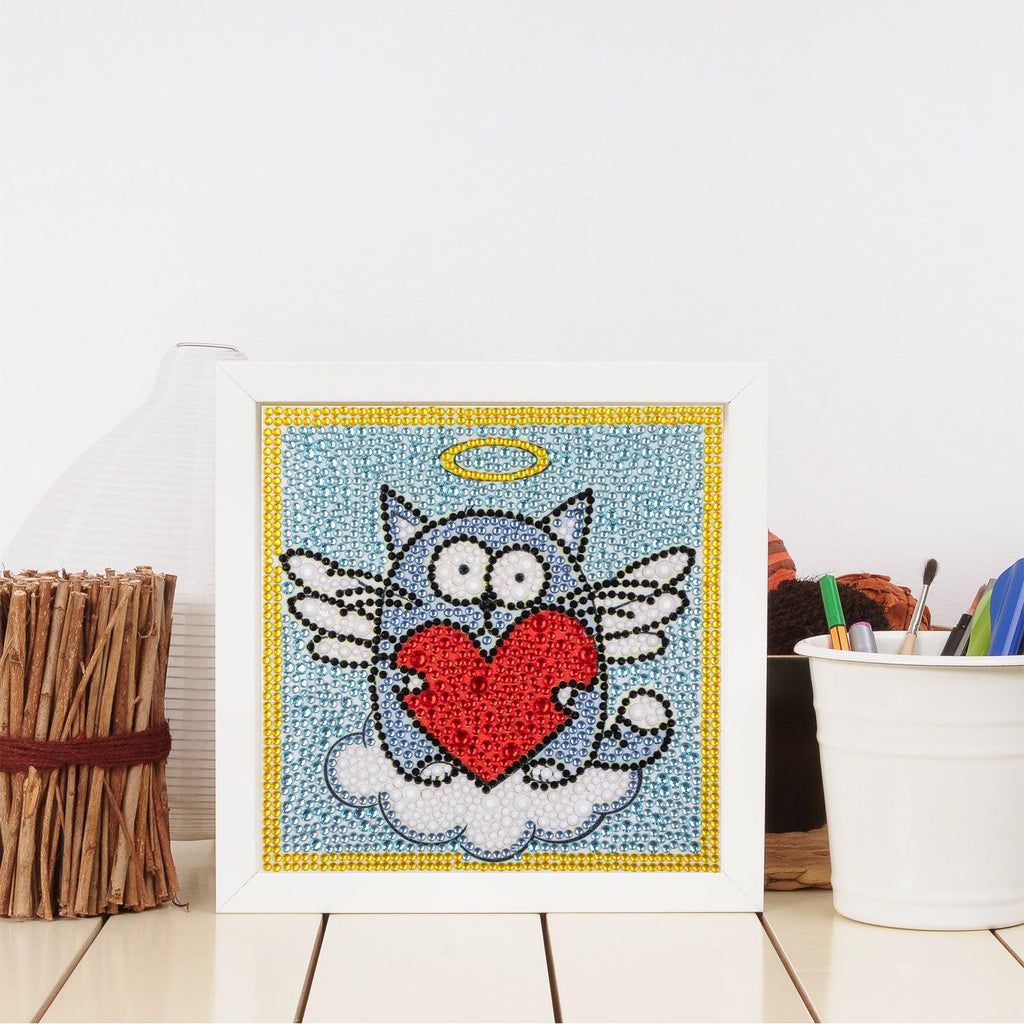 Crystal Rhinestone Full Diamond Painting- Cat Angel - Hibah-Diamond?painting art studio