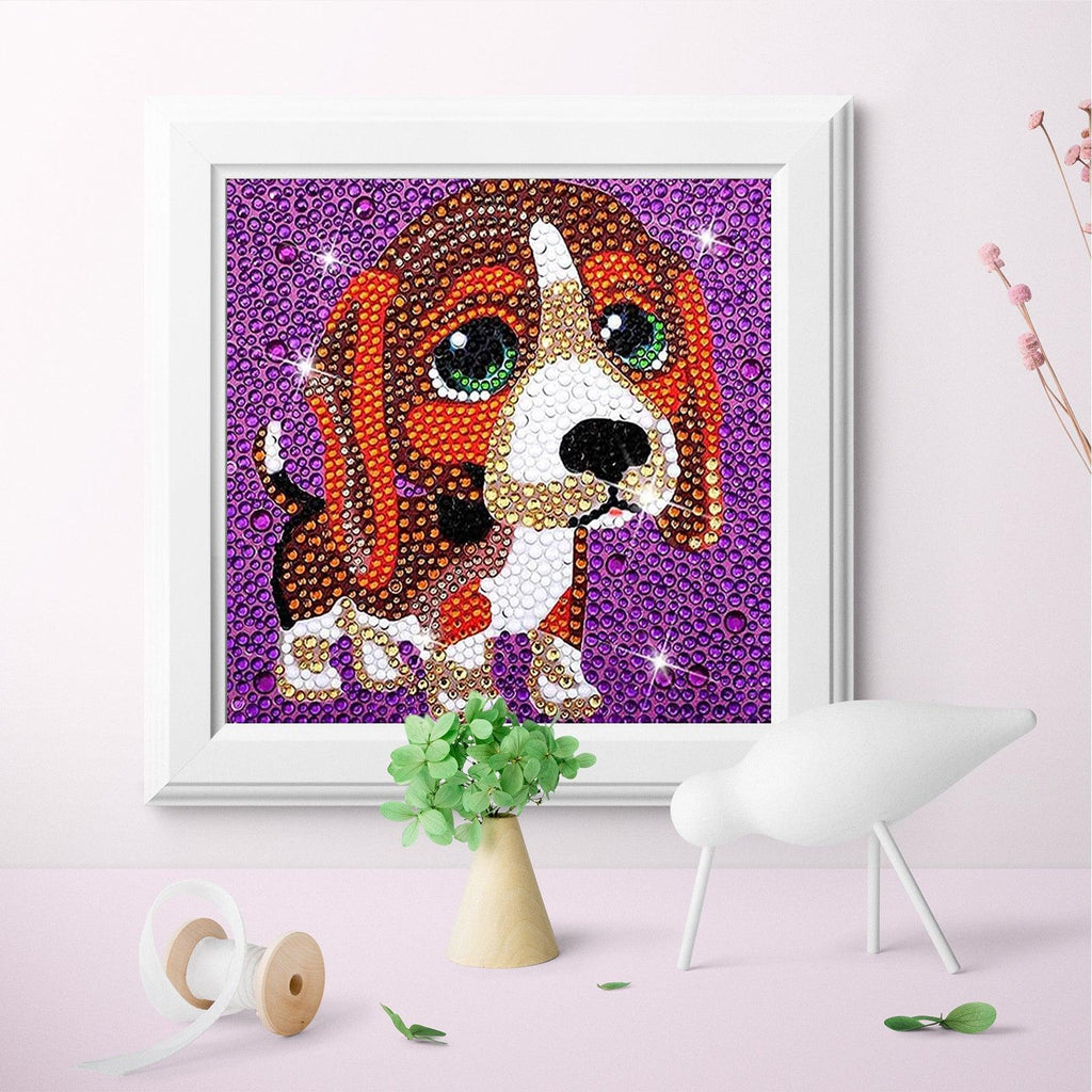Crystal Rhinestone Full Diamond Painting - Cute dog - Hibah-Diamond?painting art studio
