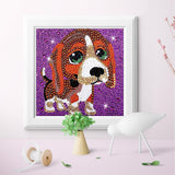 Crystal Rhinestone Full Diamond Painting - Cute dog - Hibah-Diamond?painting art studio