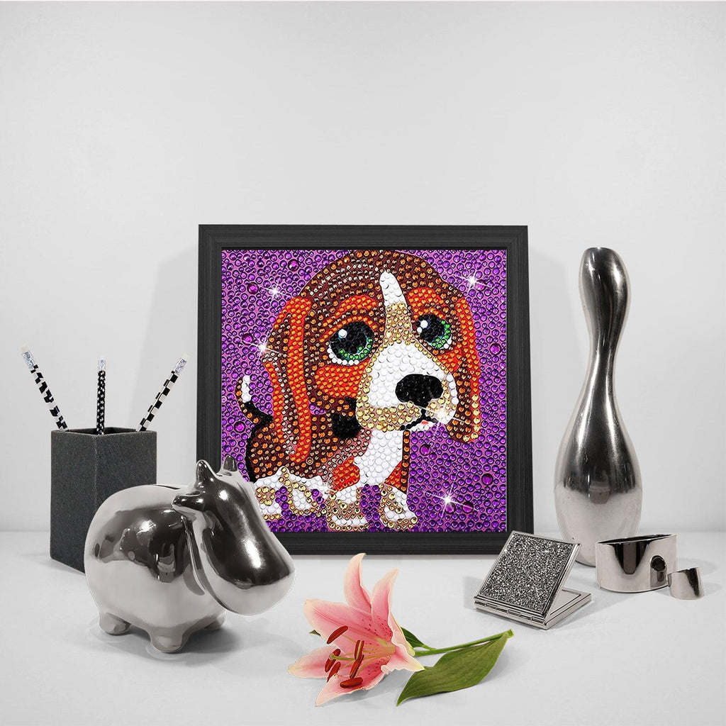 Crystal Rhinestone Full Diamond Painting - Cute dog - Hibah-Diamond?painting art studio
