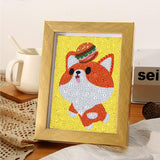 Crystal Rhinestone Full Diamond Painting - Cute fox - Hibah-Diamond?painting art studio
