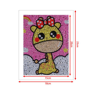 Crystal Rhinestone Full Diamond Painting - Cute giraffe - Hibah-Diamond?painting art studio