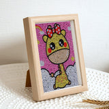 Crystal Rhinestone Full Diamond Painting - Cute giraffe - Hibah-Diamond?painting art studio