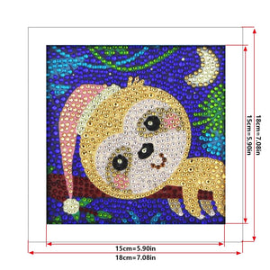 Crystal Rhinestone Full Diamond Painting- Cute monkey - Hibah-Diamond?painting art studio