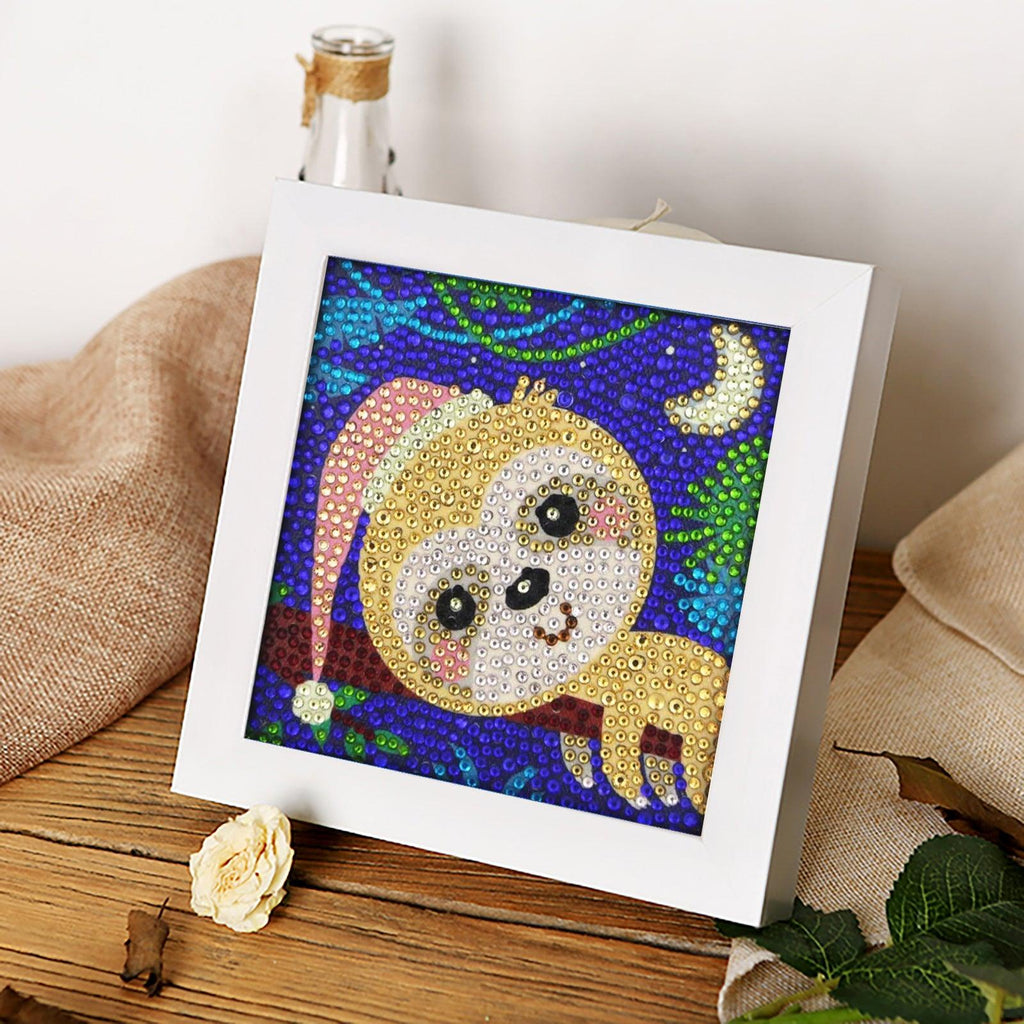 Crystal Rhinestone Full Diamond Painting- Cute monkey - Hibah-Diamond?painting art studio