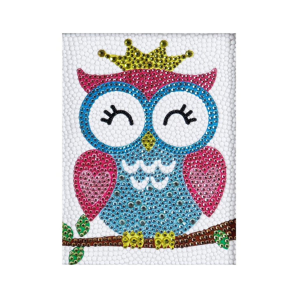 Crystal Rhinestone Full Diamond Painting - Cute owl - Hibah-Diamond?painting art studio