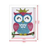 Crystal Rhinestone Full Diamond Painting - Cute owl - Hibah-Diamond?painting art studio