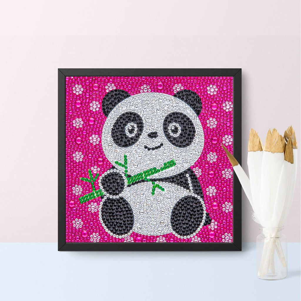 Crystal Rhinestone Full Diamond Painting - Cute panda - Hibah-Diamond?painting art studio