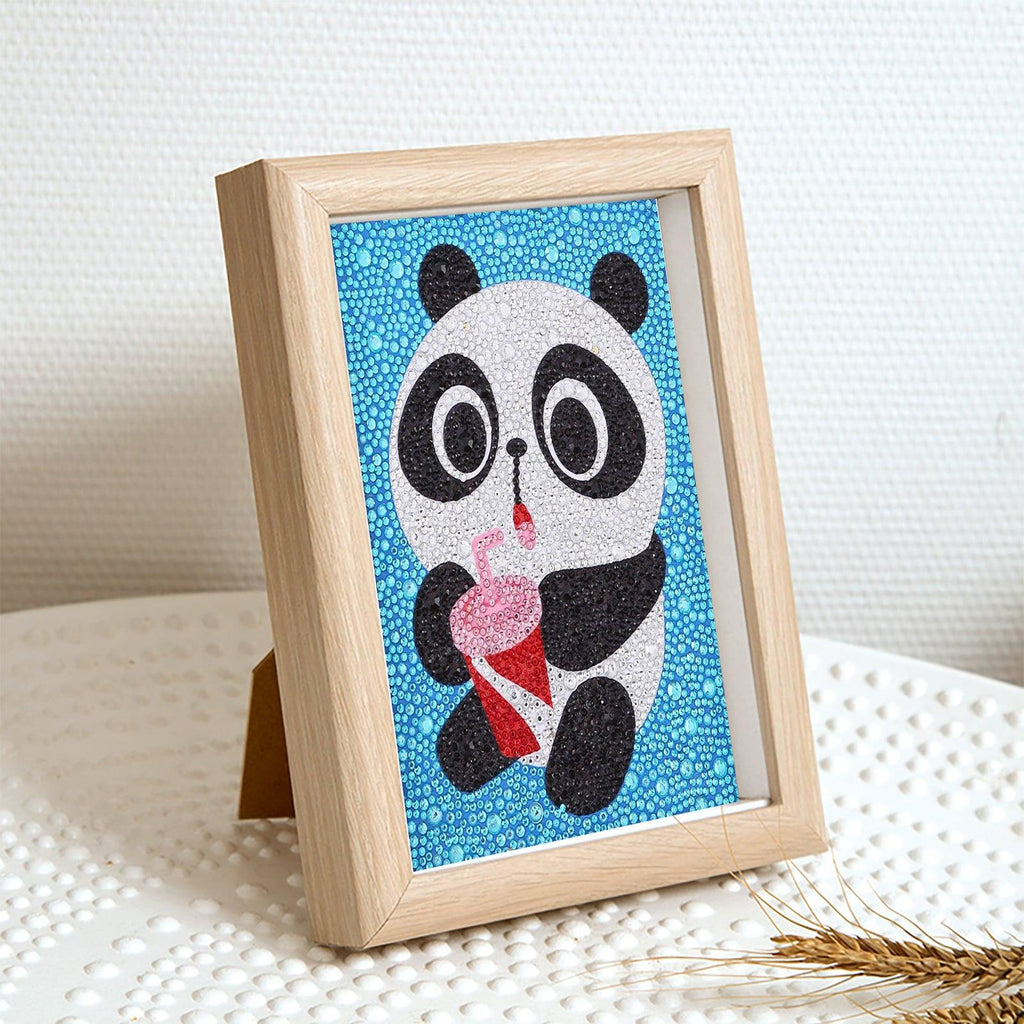 Crystal Rhinestone Full Diamond Painting - Cute panda - Hibah-Diamond?painting art studio