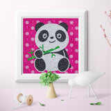 Crystal Rhinestone Full Diamond Painting - Cute panda - Hibah-Diamond?painting art studio