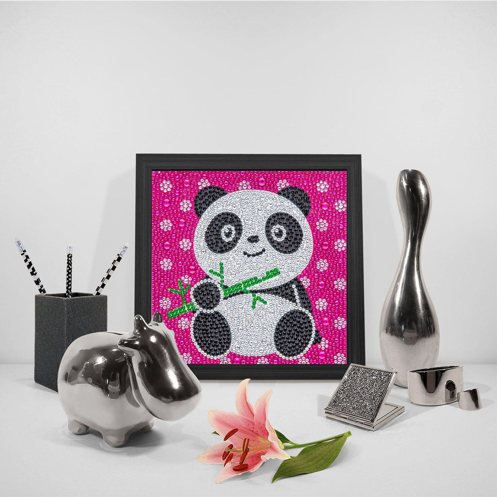 Crystal Rhinestone Full Diamond Painting - Cute panda - Hibah-Diamond?painting art studio