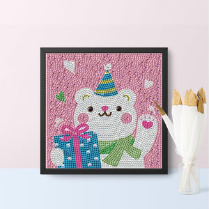 Crystal Rhinestone Full Diamond Painting - Happy bear - Hibah-Diamond?painting art studio