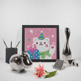 Crystal Rhinestone Full Diamond Painting - Happy bear - Hibah-Diamond?painting art studio