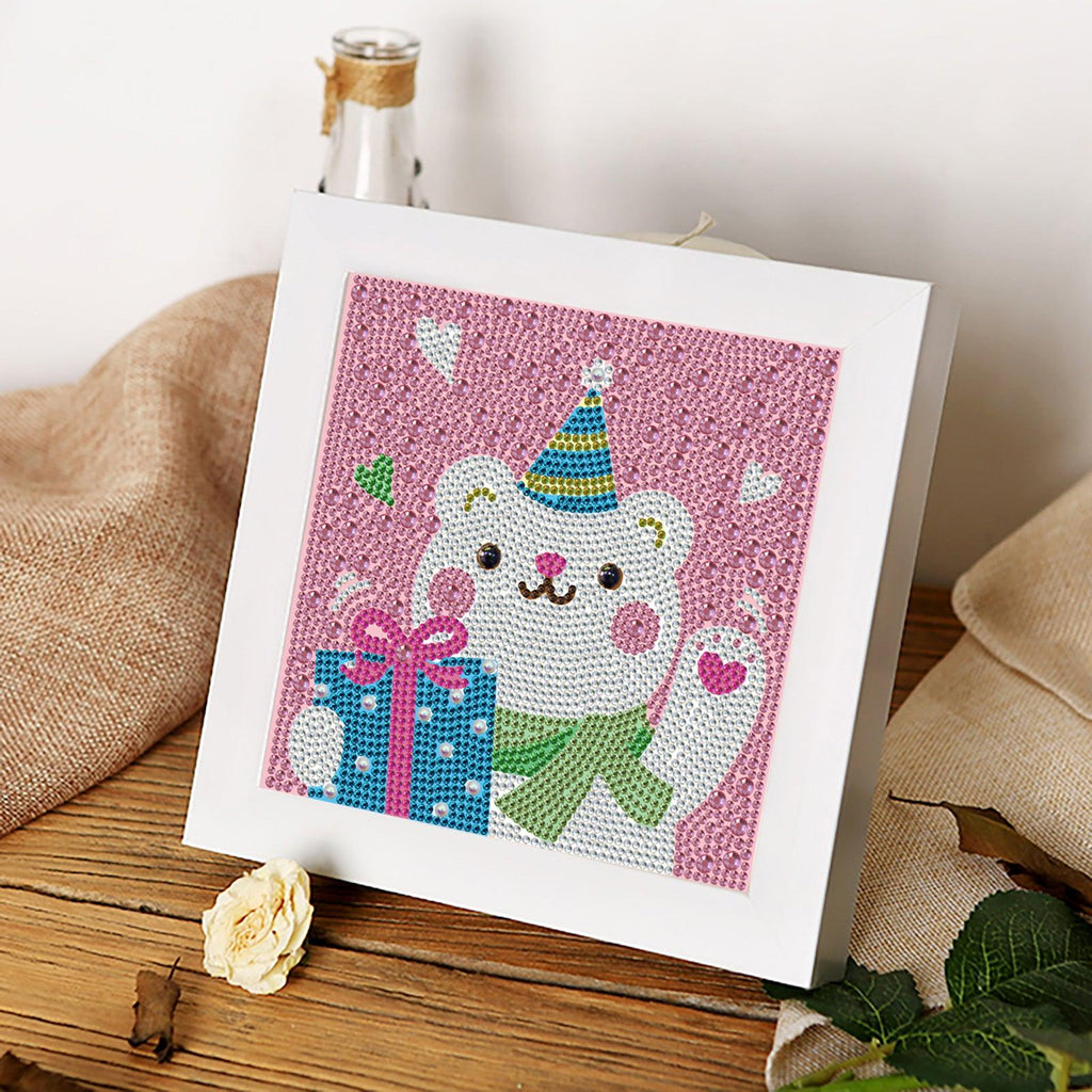 Crystal Rhinestone Full Diamond Painting - Happy bear - Hibah-Diamond?painting art studio