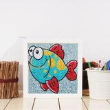 Crystal Rhinestone Full Diamond Painting-Happy little fish - Hibah-Diamond?painting art studio