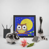 Crystal Rhinestone Full Diamond Painting - Night owl - Hibah-Diamond?painting art studio