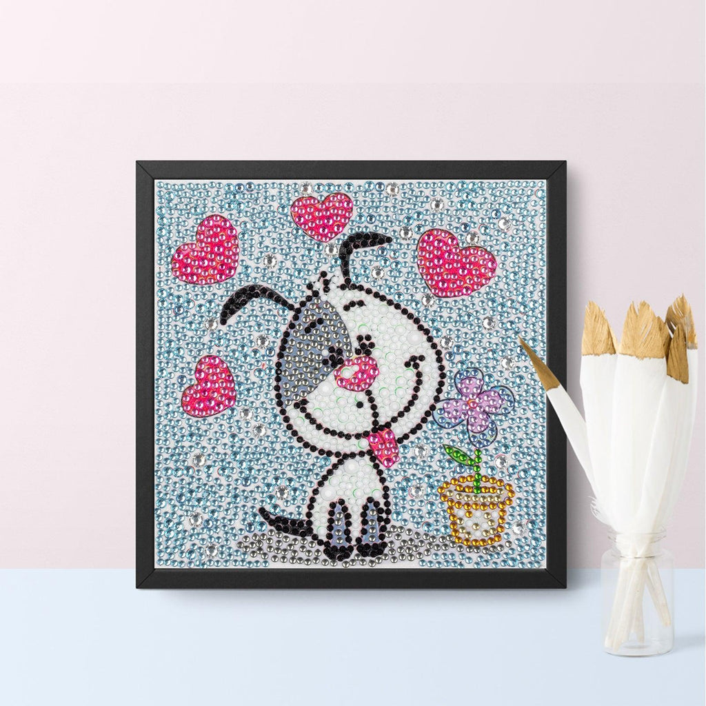 Crystal Rhinestone Full Diamond Painting-puppy - Hibah-Diamond?painting art studio