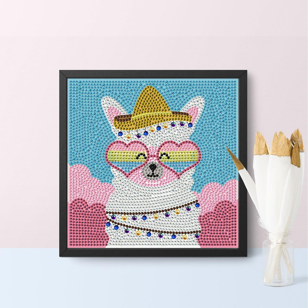 Crystal Rhinestone Full Diamond Painting - Rich cat - Hibah-Diamond?painting art studio