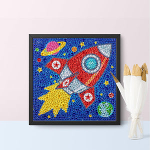 Crystal Rhinestone Full Diamond Painting- Rocket - Hibah-Diamond?painting art studio