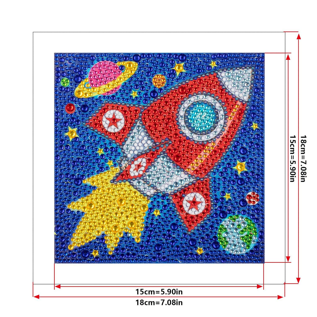 Crystal Rhinestone Full Diamond Painting- Rocket - Hibah-Diamond?painting art studio