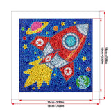 Crystal Rhinestone Full Diamond Painting- Rocket - Hibah-Diamond?painting art studio