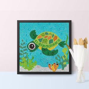 Crystal Rhinestone Full Diamond Painting-Sea turtle - Hibah-Diamond?painting art studio