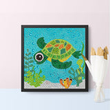 Crystal Rhinestone Full Diamond Painting-Sea turtle - Hibah-Diamond?painting art studio