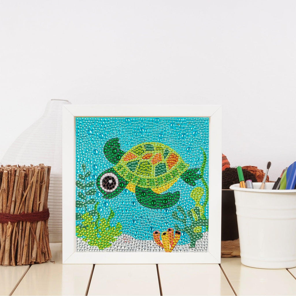 Crystal Rhinestone Full Diamond Painting-Sea turtle - Hibah-Diamond?painting art studio