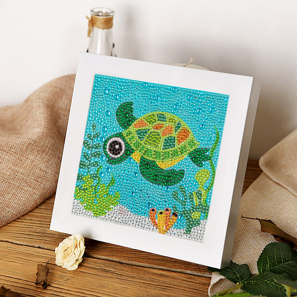 Crystal Rhinestone Full Diamond Painting-Sea turtle - Hibah-Diamond?painting art studio