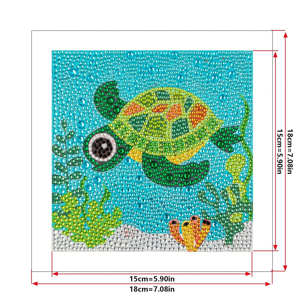 Crystal Rhinestone Full Diamond Painting-Sea turtle - Hibah-Diamond?painting art studio