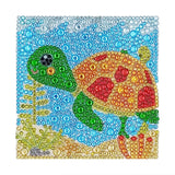 Crystal Rhinestone Full Diamond Painting - Turtle