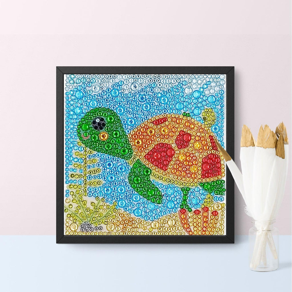 Crystal Rhinestone Full Diamond Painting - Turtle - Hibah-Diamond?painting art studio