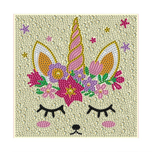 Crystal Rhinestone Full Diamond Painting - Unicorn face - Hibah-Diamond?painting art studio