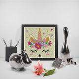 Crystal Rhinestone Full Diamond Painting - Unicorn face - Hibah-Diamond?painting art studio