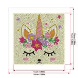 Crystal Rhinestone Full Diamond Painting - Unicorn face - Hibah-Diamond?painting art studio