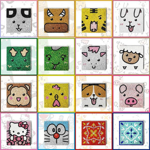 Crystal Rhinestones Diamond painting coaster - Hibah-Diamond painting art studio