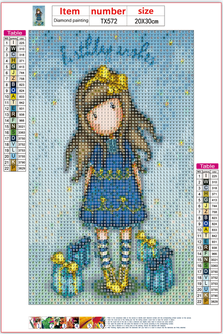 Full Diamond Painting kit - Gorjuss girl - Birthday Wishes